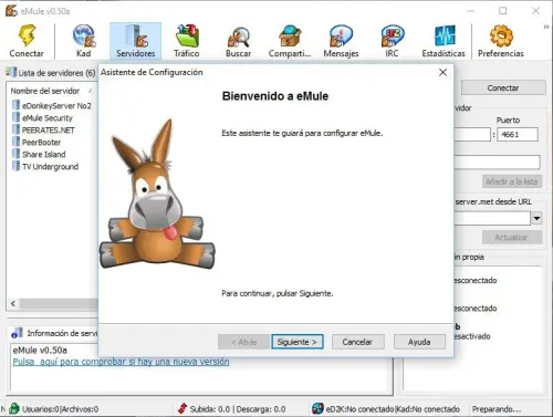 Selezionare la lista server di eMule