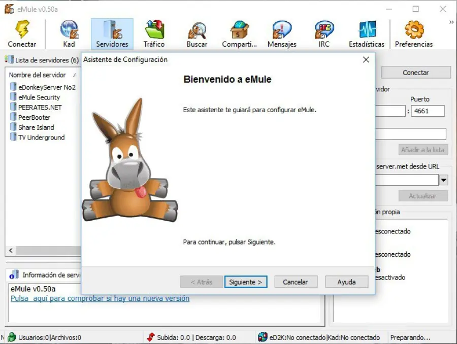 Selezionare la lista server di eMule
